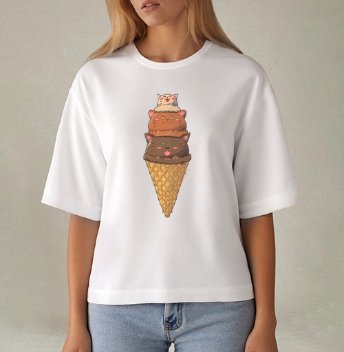 Фотография футболки Кото-мороженое