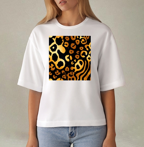 Фотография футболки Golden Leopard Pattern / Золотой леопардовый узор для вашего дома