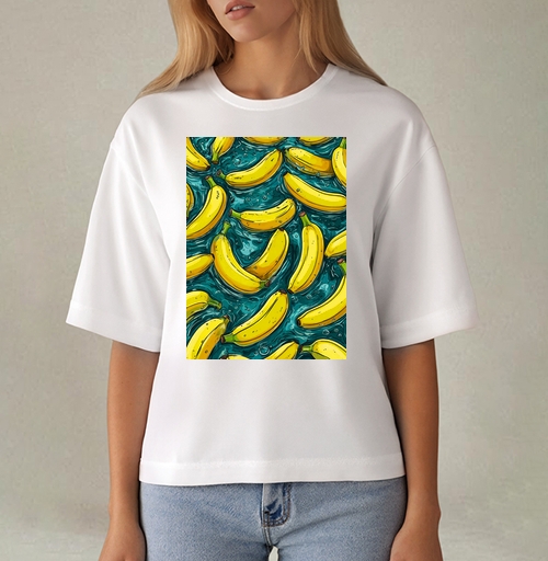 Фотография футболки Refreshing Tropical Bananas in Water / Свежие желтые бананы в воде