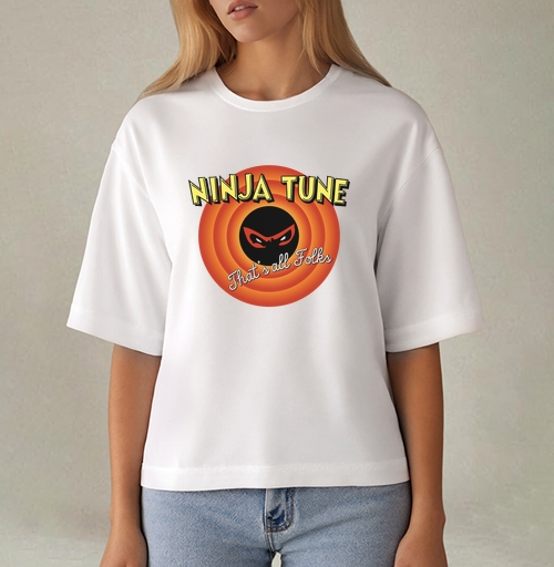 Фотография футболки Ретро-логотип Ninja Tune в стиле Looney Tunes