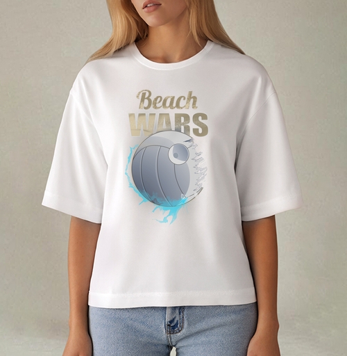 Фотография футболки Футболка Beach Wars с волейбольным дизайном