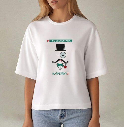 Фотография футболки Стильный минималистичный портрет Шерлока Холмса Kaspersky