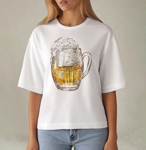 Фотография футболки Янтарная кружка пива Beer Time