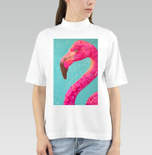 Фотография футболки Изящный фламинго