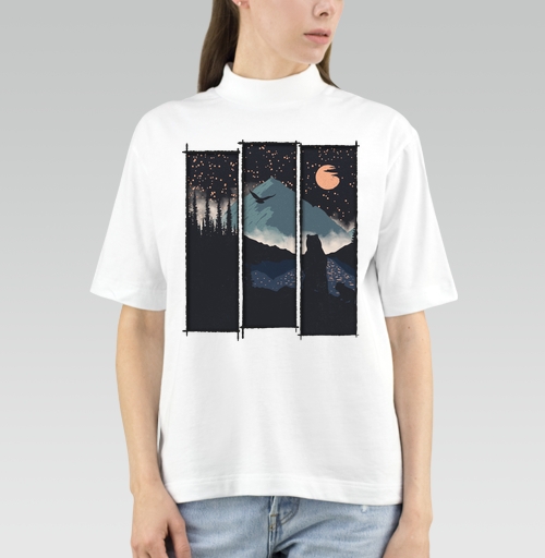 Фотография футболки Парочка Медведей и Луна