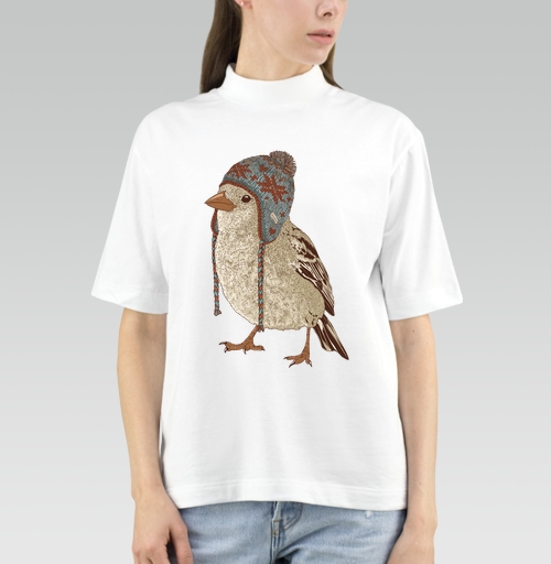 Фотография футболки Птица в шапке