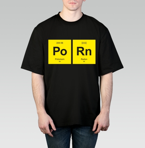 Фотография футболки Шутливый постер «Po Rn» в стиле таблицы Менделеева