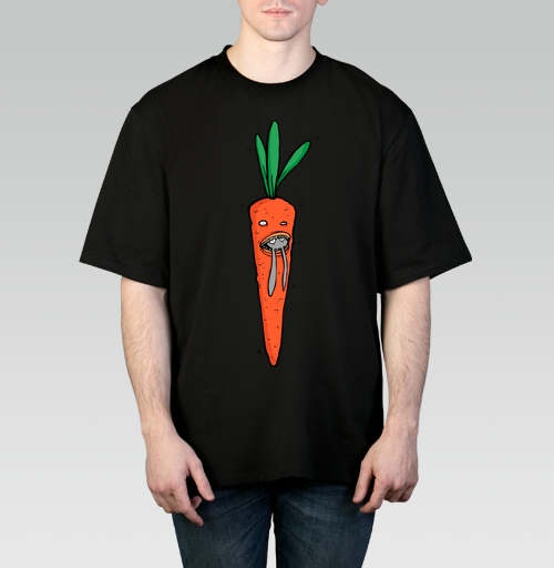 Фотография футболки Carrot Predator Flip / Шокирующая морковка ест кроликов монстр морковка кролики