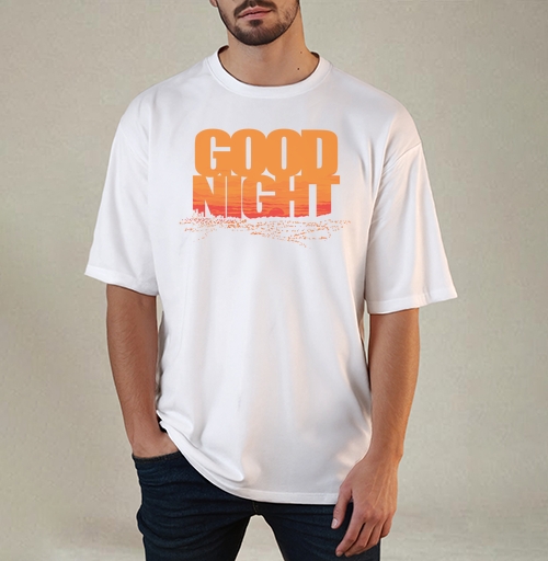Фотография футболки Доброе прощание ночи с динамичным распадом слов Good Night