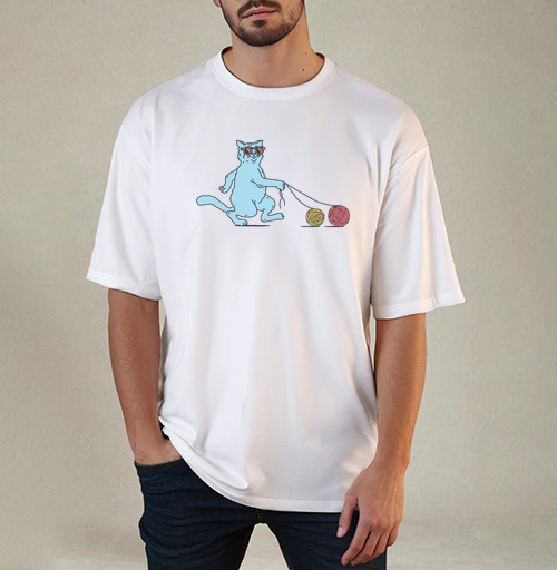 Фотография футболки Кот на прогулке