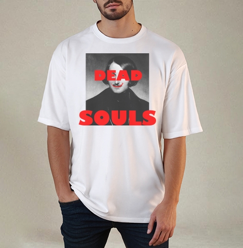 Фотография футболки Dead Souls / Мертвые души ироничный поп арт портрет писателя Гоголь