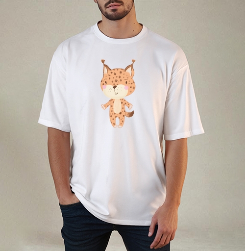 Фотография футболки Милый рыже-коричневый лисенок с пятнами