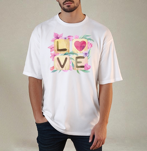 Фотография футболки Любовь в квадрате