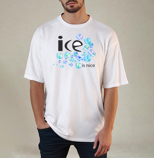 Фотография футболки Лёд Свежесть Холодная Весёлая Надпись ice is nice