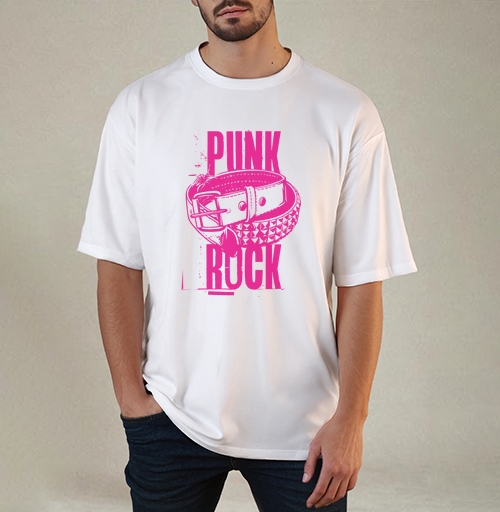 Фотография футболки Яркий кожаный ремень с шипами в духе панк рок – PUNK ROCK