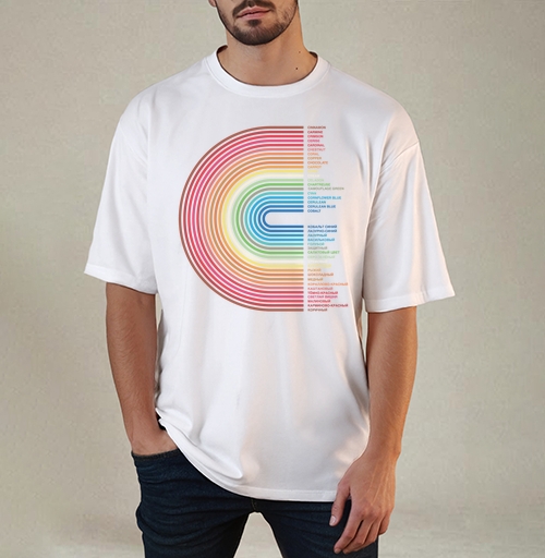 Фотография футболки Rainbow Gradient Colors – Радужный Градиент Цветов