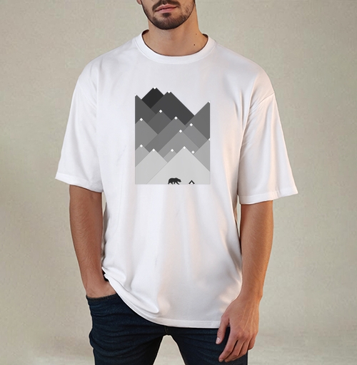 Фотография футболки Медведи, Горы и Палатка  Номер Четырнадцать
