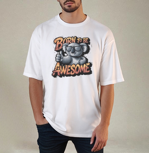Фотография футболки Футболка с коалой Born to Be Awesome