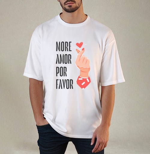 Фотография футболки Hand heart More Amor / Рука с сердцем жест корейское сердечко