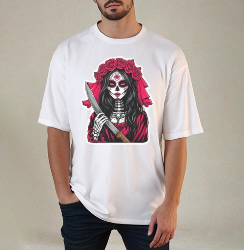 Фотография футболки Мстительная невеста Santa Muerte с ножом