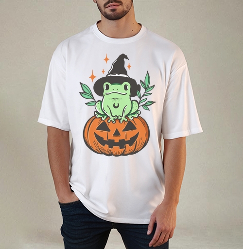 Фотография футболки Witch Frog Pumpkin / Ведьма Лягушка Магия Хэллоуина Октябрь