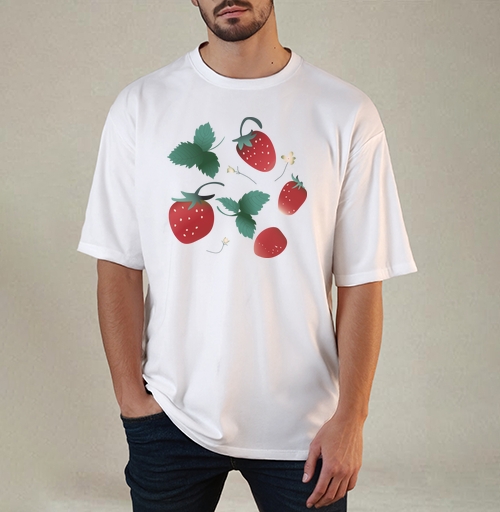Фотография футболки Fresh Red Sweet Berries Strawberry Garden – Садовая клубника