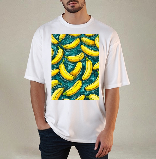 Фотография футболки Refreshing Tropical Bananas in Water / Свежие желтые бананы в воде