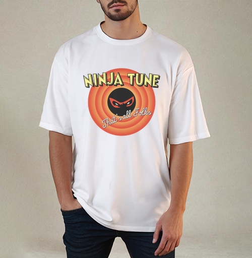 Фотография футболки Ретро-логотип Ninja Tune в стиле Looney Tunes