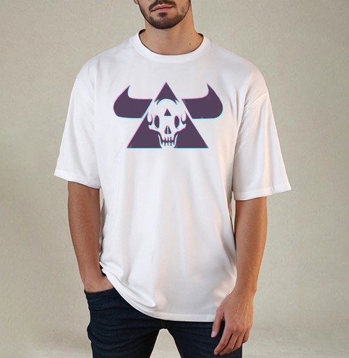 Фотография футболки TRIANGLE SKULL BULL / Череп быка в треугольнике