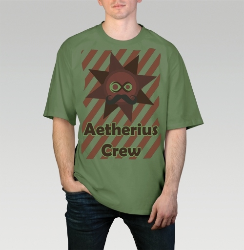 Фотография футболки Минималистичный Солнце с Усы Логотип «Aetherius Crew»