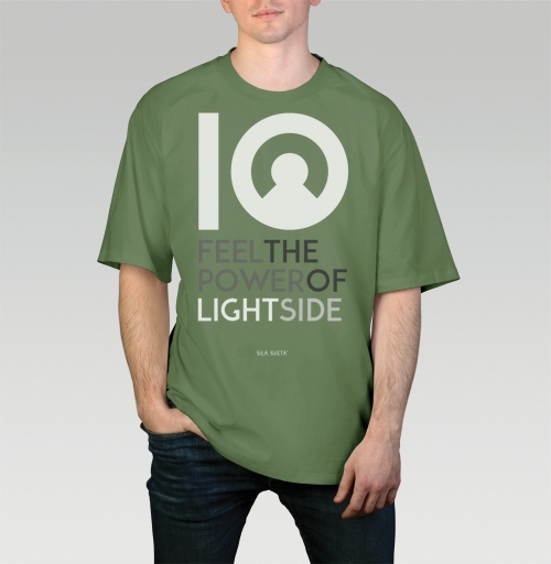 Фотография футболки FEEL THE POWER OF LIGHT SIDE / ПОЧУВСТВУЙ СИЛУ СВЕТЛОЙ СТОРОНЫ