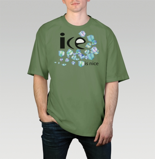 Фотография футболки Лёд Свежесть Холодная Весёлая Надпись ice is nice
