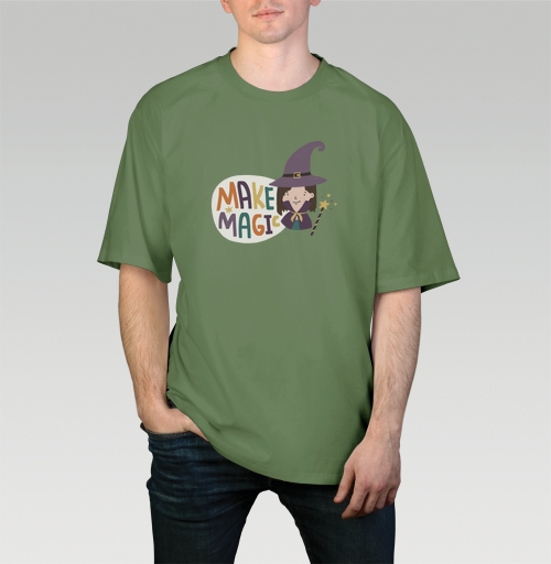 Фотография футболки Девочка волшебница с палочкой создай магию make magic