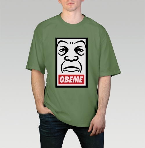 Фотография футболки Машап OBEME – Ироничный Стрит-Арт Постер