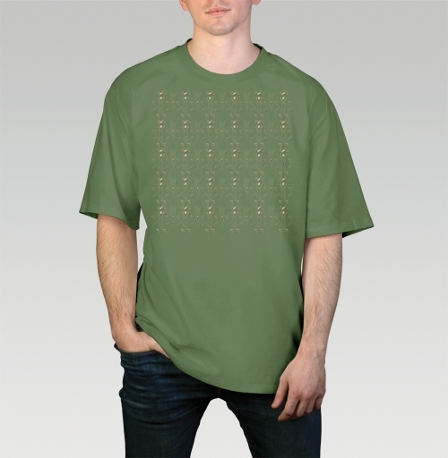 Фотография футболки Золотистые цветы на сером фоне для утончённого интерьера
