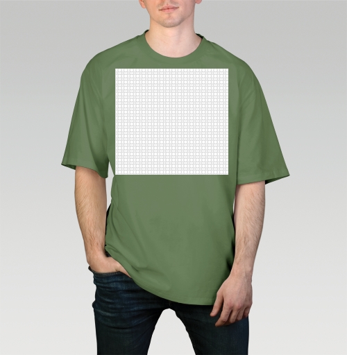 Фотография футболки White Puzzle Piece Geometry / Белая геометрия деталей пазла черных линий