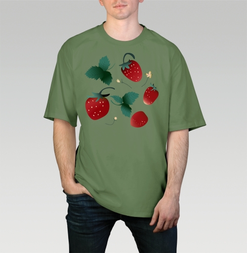 Фотография футболки Fresh Red Sweet Berries Strawberry Garden – Садовая клубника