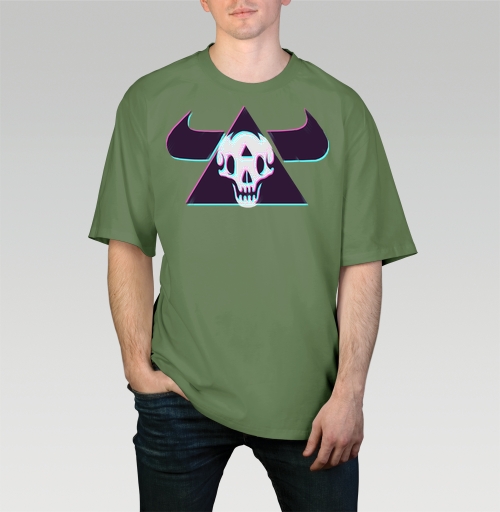 Фотография футболки TRIANGLE SKULL BULL / Череп быка в треугольнике
