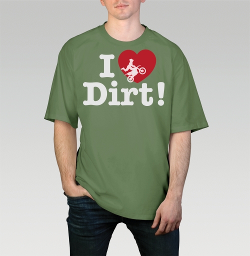 Фотография футболки Футболка I ❤️ Dirt – страсть к мотокроссу и грязи