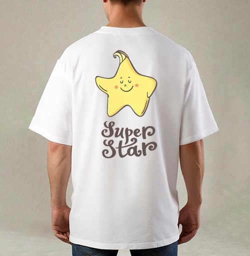 Фотография футболки Очаровательная улыбающаяся звезда Super Star