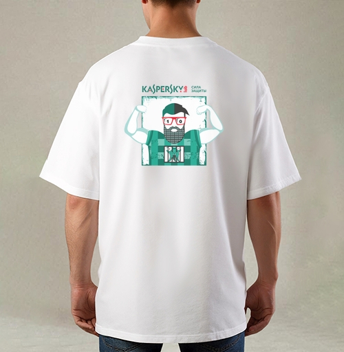Фотография футболки Мощь цифровой защиты с символикой Kaspersky