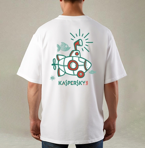 Фотография футболки Цветная игрушечная подводная лодка Kaspersky