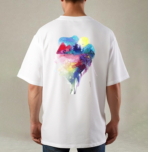 Фотография футболки Медитативная акварель абстракция природы
