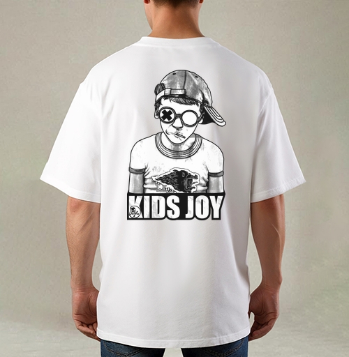 Фотография футболки Стильный Монохромный Подросток В Очках KIDS JOY