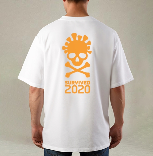 Фотография футболки Выжил в 2020 году символ опасности 2020