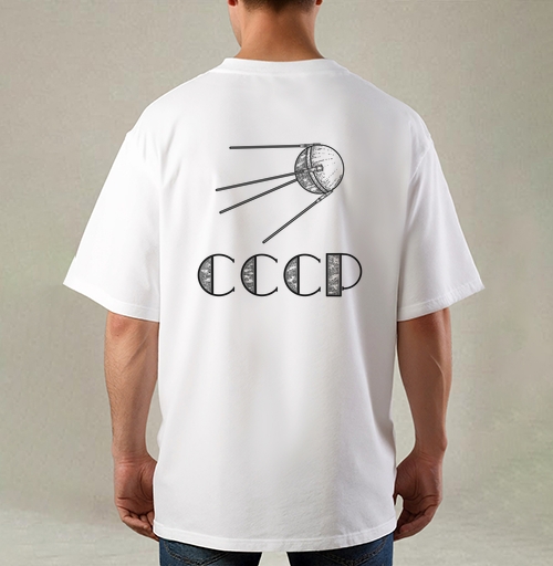 Фотография футболки Советский спутник полет космоса СССР