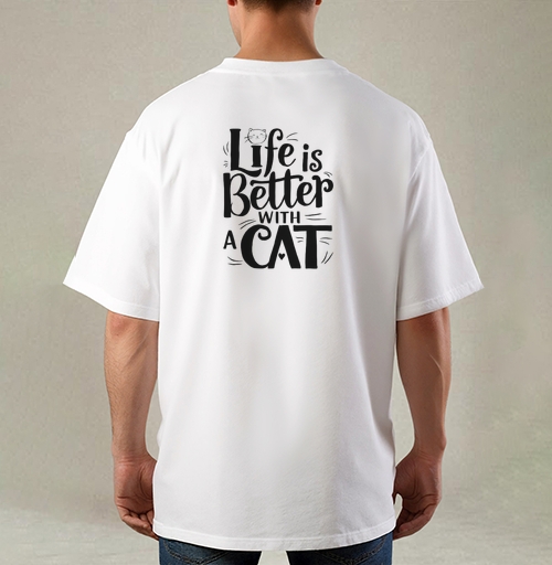 Фотография футболки Life Is Better With A Cat Жизнь Лучше С Котом
