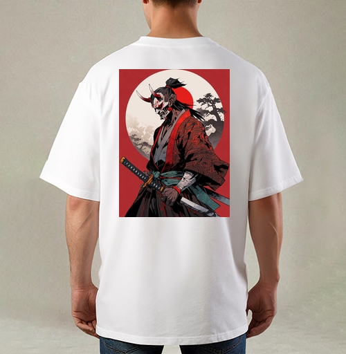 Фотография футболки Warrior Demon in Traditional Kimono / Воин демон самурай в маске