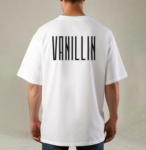 Фотография футболки Геометрический шрифт VANILLIN – Ванилин черный текст декор