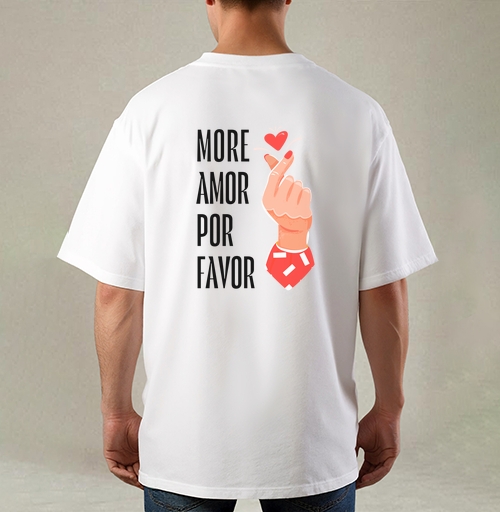 Фотография футболки Hand heart More Amor / Рука с сердцем жест корейское сердечко